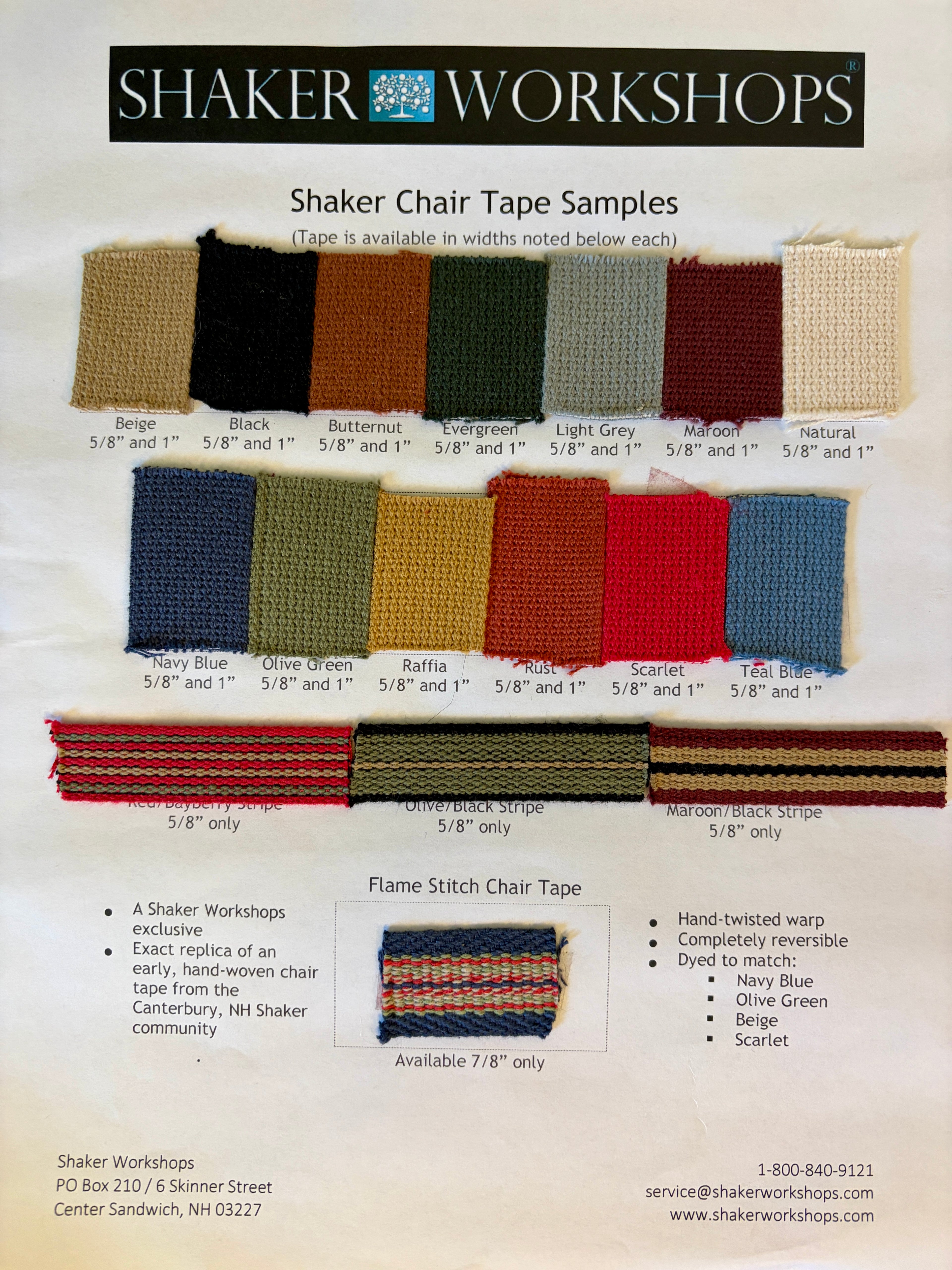 Shaker Tape Sample Card