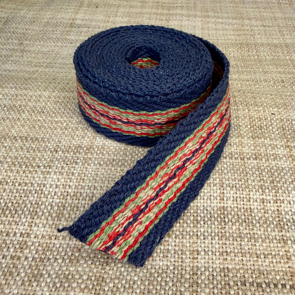 seat weaving tape by the yard. authentic shaker colors and patterns. 100% cotton