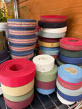 Variety of woven cotton shaker tape in various lengths and widths